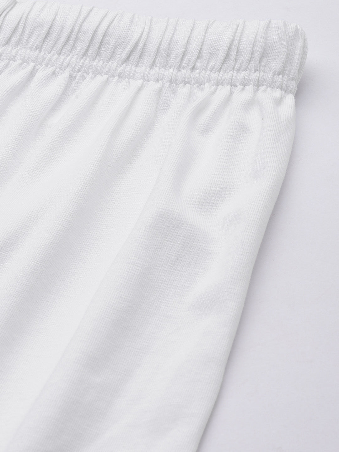 White Solid Slim Fit High-Rise Churidar