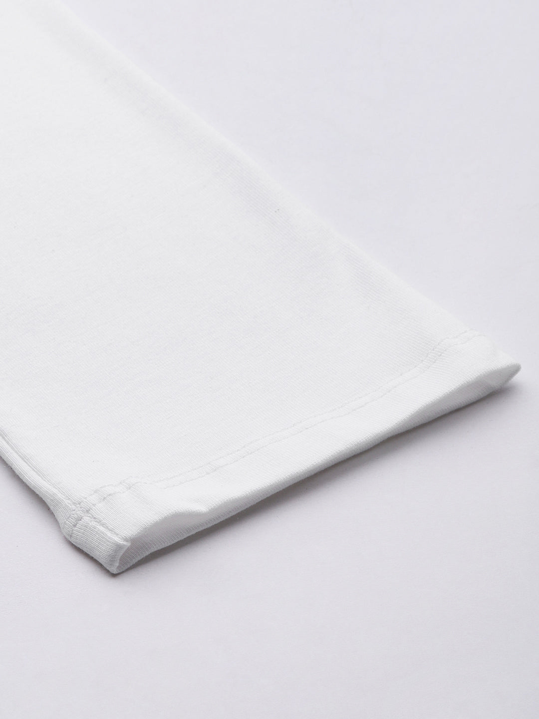 White Solid Slim Fit High-Rise Churidar