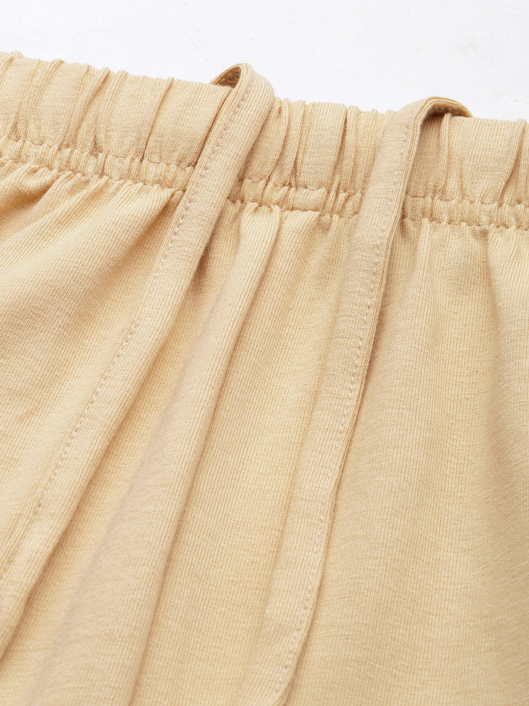 Golden Cream Solid Slim Fit High-Rise Churidar