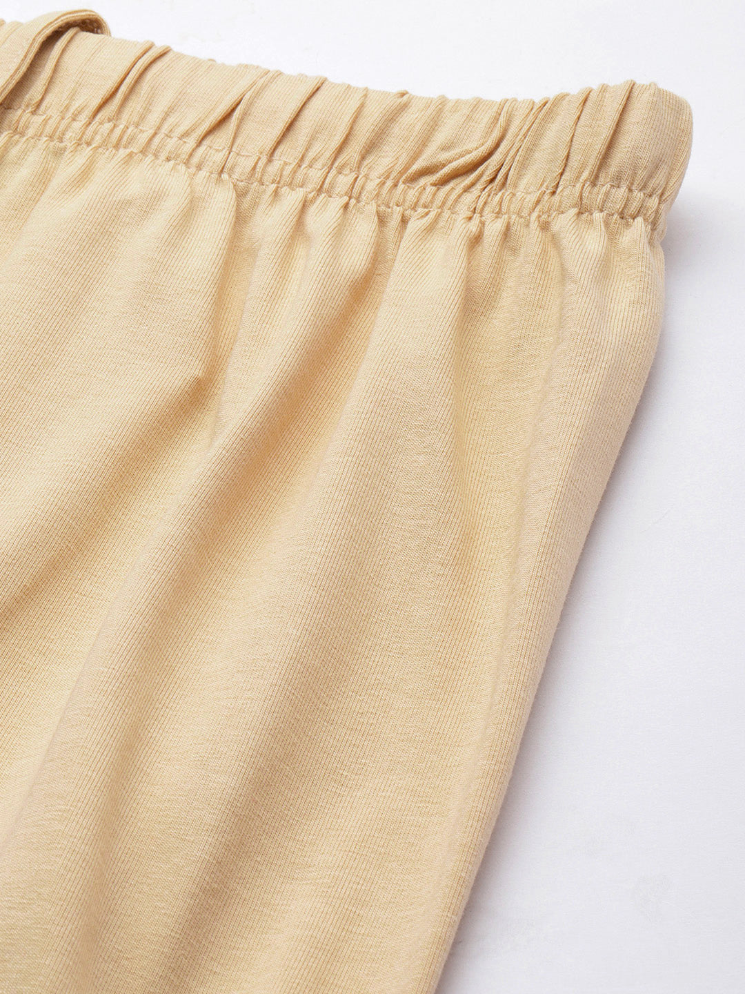 Golden Cream Solid Slim Fit High-Rise Churidar