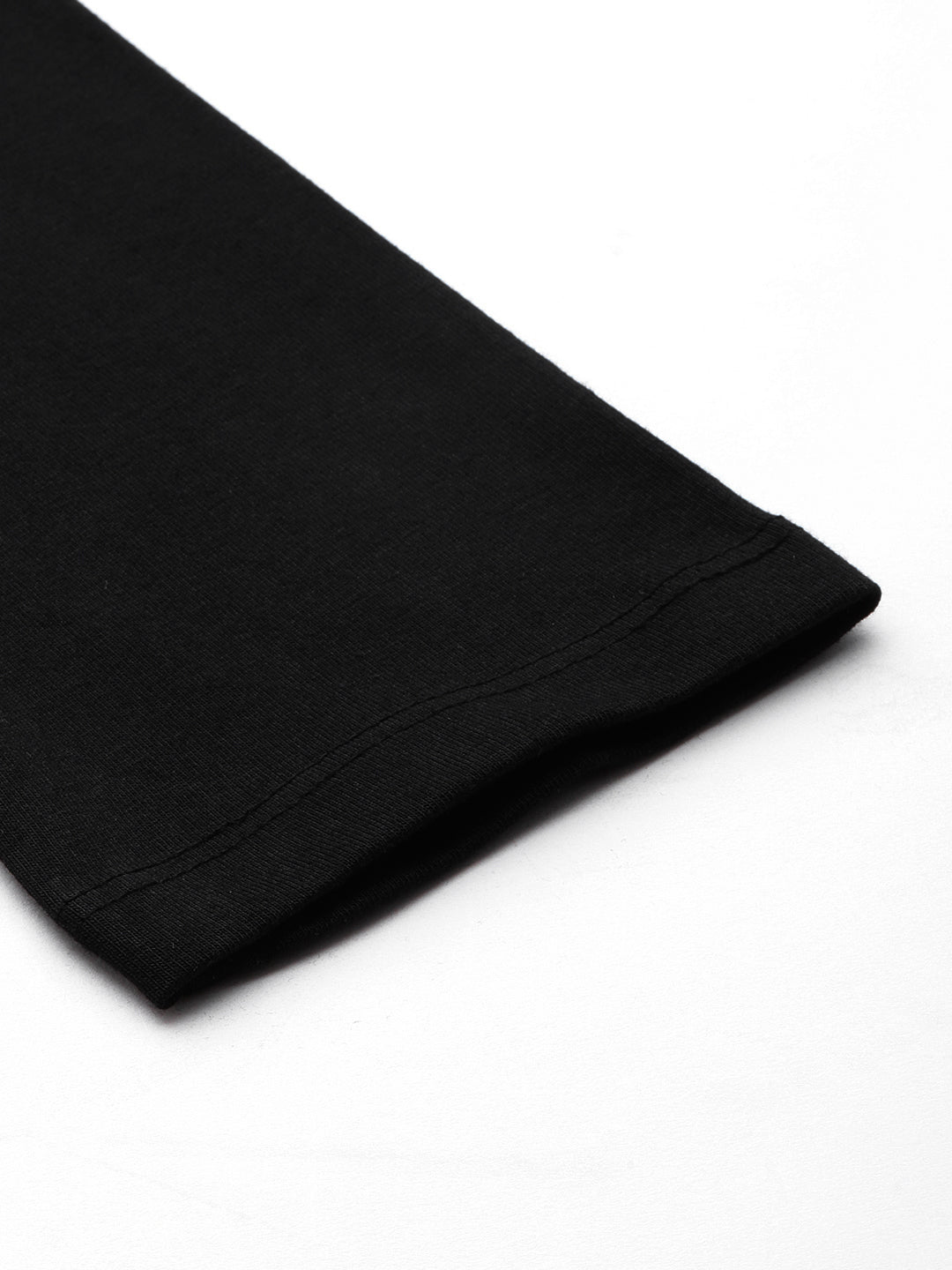Black Solid Slim Fit High-Rise Churidar