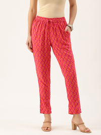 Pink Printed Trousers