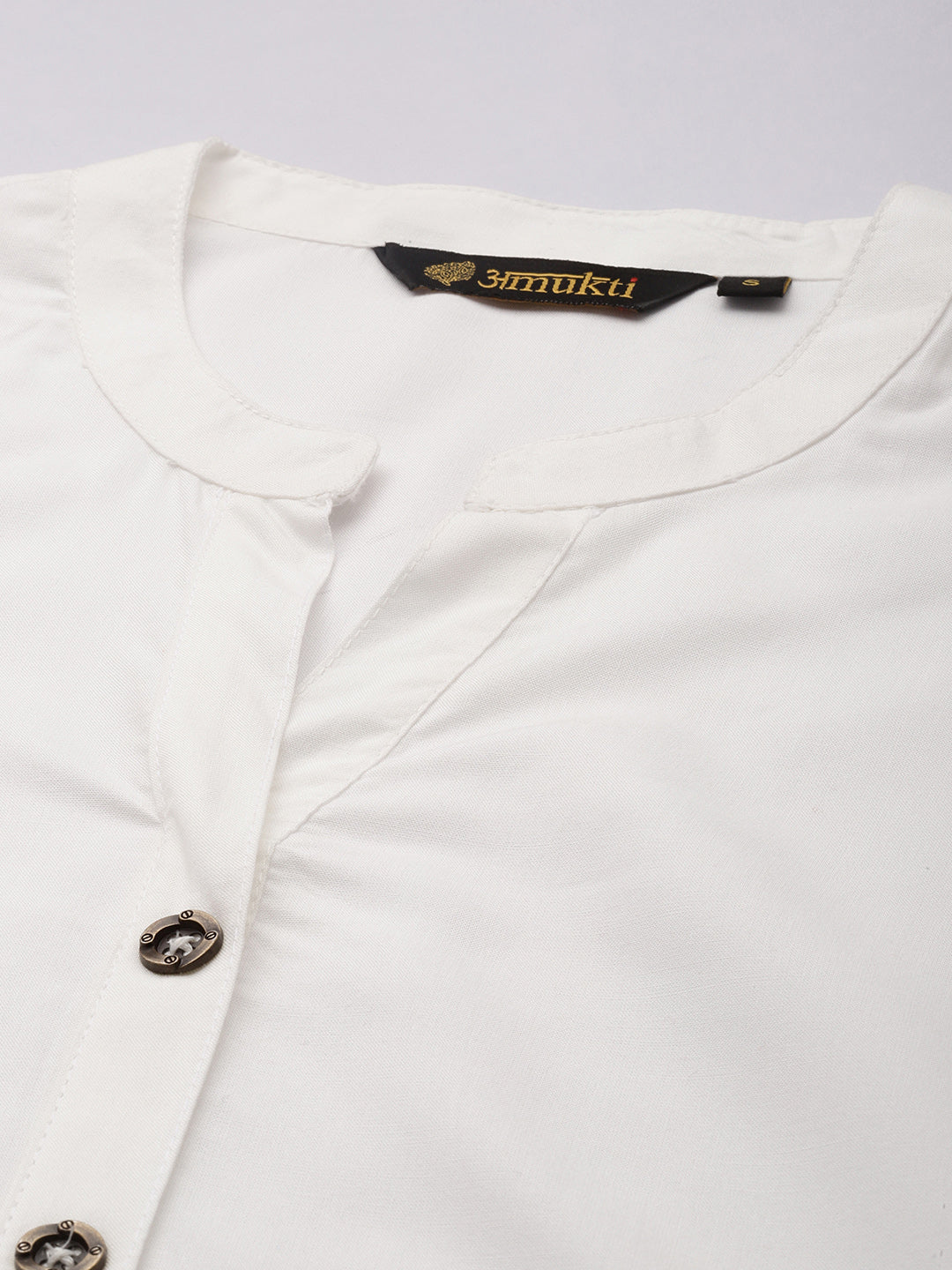 Ivory Mandarin Collar Tunic