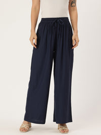 Blue Ethnic Palazzos