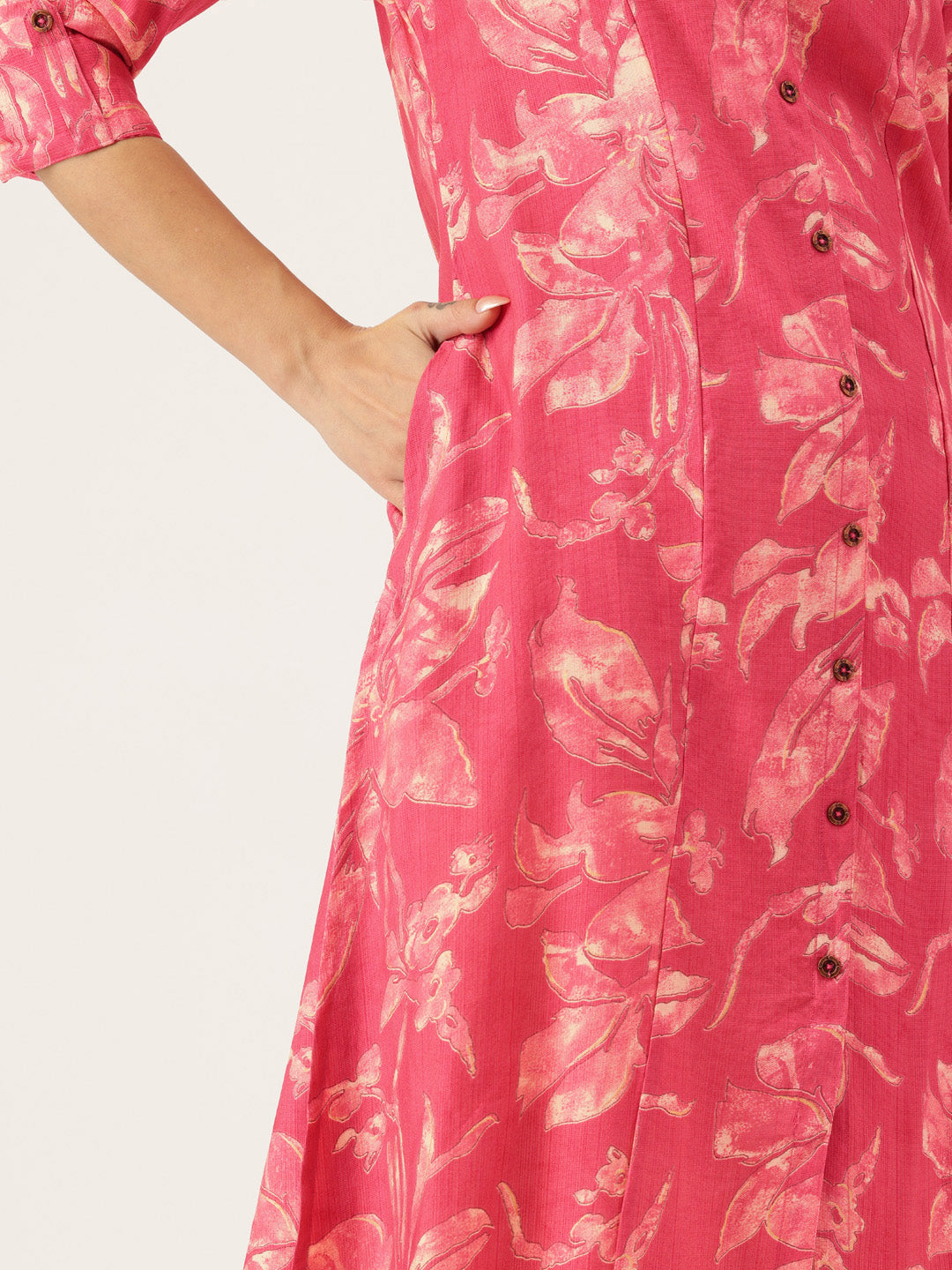 Pink Printed Kurta