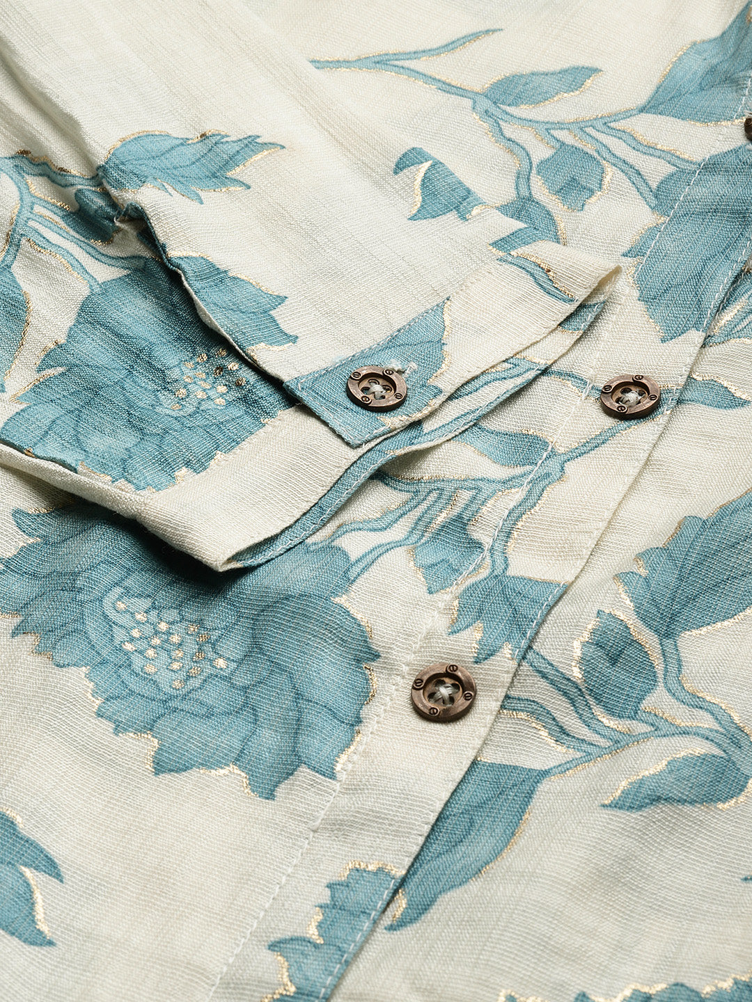 Blue Floral Printed Co-Ords