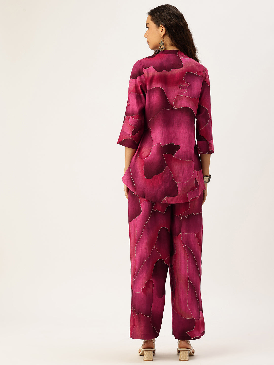 Pink Abstract Printed Co-Ords