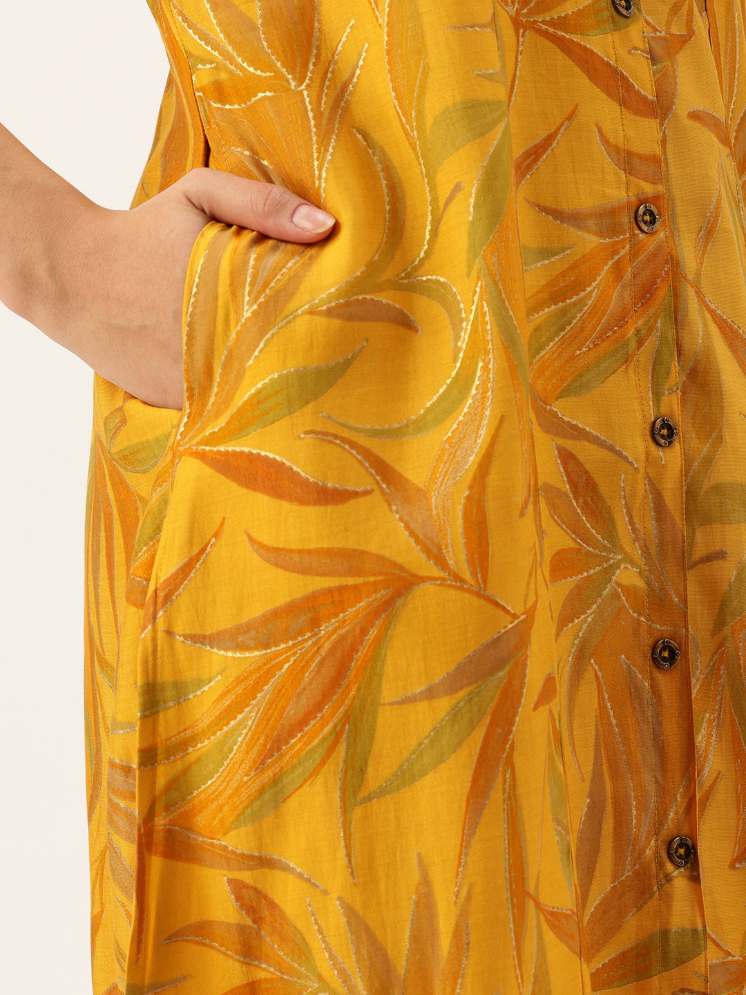 Yellow Floral Printed Regular Kurta with Trousers & With Dupatta