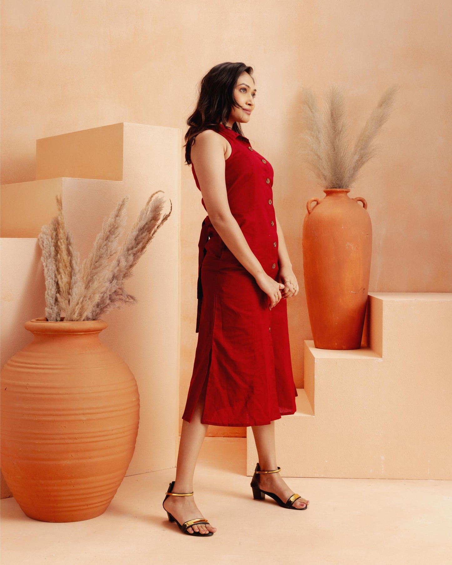 Red Essential A-line Dress