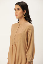 Viscose Rayon Mandarin Collar Tunic