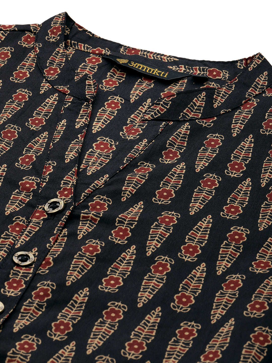 Black Ethnic Printed Tunic