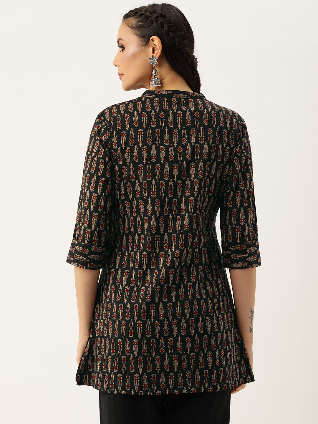 Black Ethnic Printed Tunic