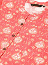 Pink Ethnic Motifs Printed A-Line Kurta