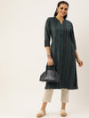 Blue Ethnic Motifs Printed Kurta
