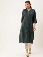 Blue Ethnic Motifs Printed Kurta