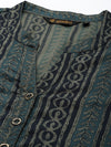 Blue Ethnic Motifs Printed Kurta