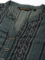 Blue Ethnic Motifs Printed Kurta