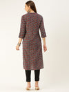 Maroon  Geometric Printed Kurta