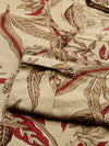 Beige Floral Printed Straight Cut Kurta