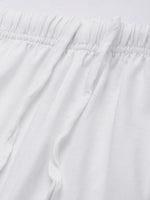 White Solid Slim Fit High-Rise Churidar
