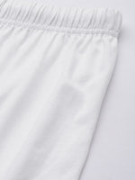 White Solid Slim Fit High-Rise Churidar