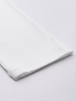 White Solid Slim Fit High-Rise Churidar