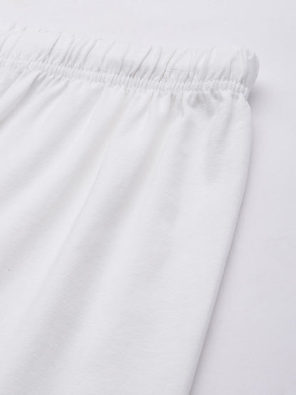 Off White  Solid Slim Fit High-Rise Churidar