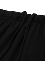 Black Solid Slim Fit High-Rise Churidar