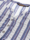 Blue & White Striped Straight Cut Kurta