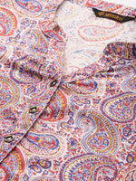 Paisley Printed Mandarin Collar Kurta