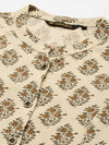 Beige Ethnic Motifs Printed Kurta