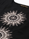 Black Ethnic Motifs Embroidered Mirror Work Kurta