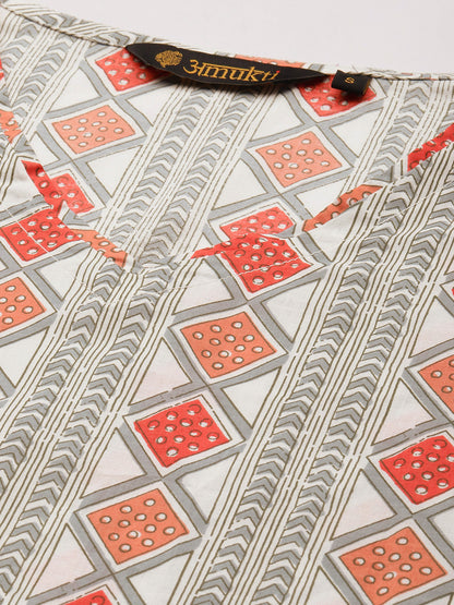Multi Geometric Printed Kurta