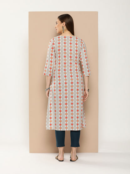 Multi Geometric Printed Kurta