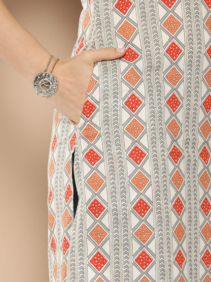 Multi Geometric Printed Kurta