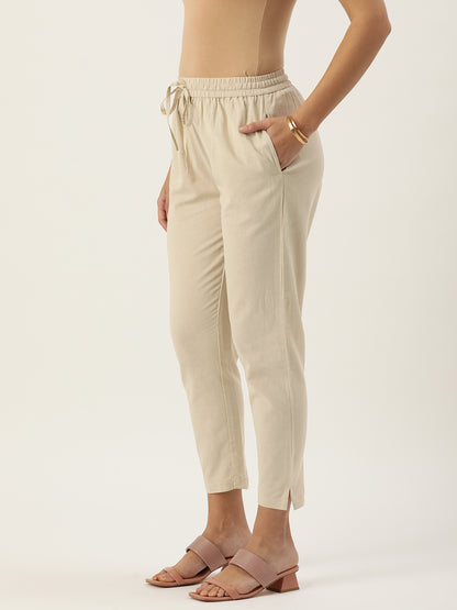 Stone Pleated Ethnic Trousers