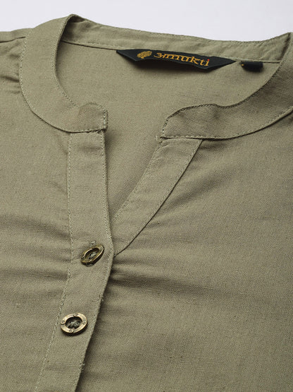 Mashroom Mandarin Collar Kurta