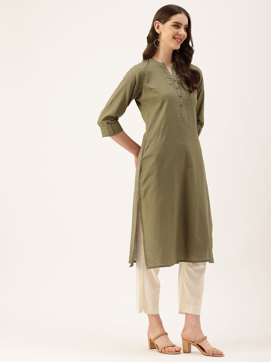 Mashroom Mandarin Collar Kurta
