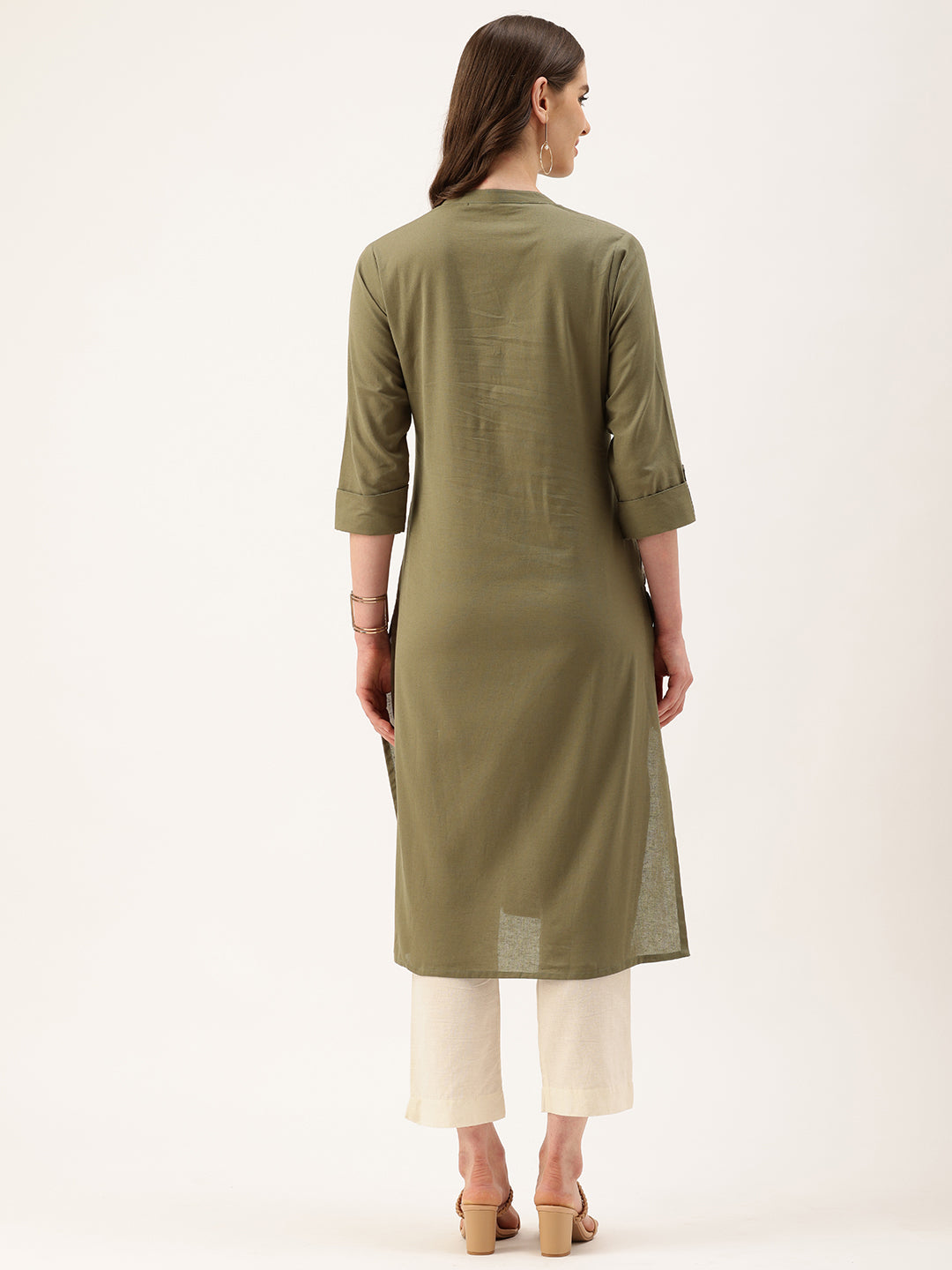 Mashroom Mandarin Collar Kurta