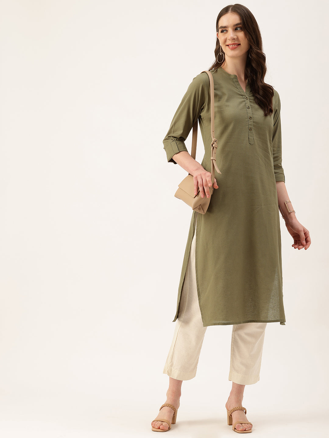 Mashroom Mandarin Collar Kurta