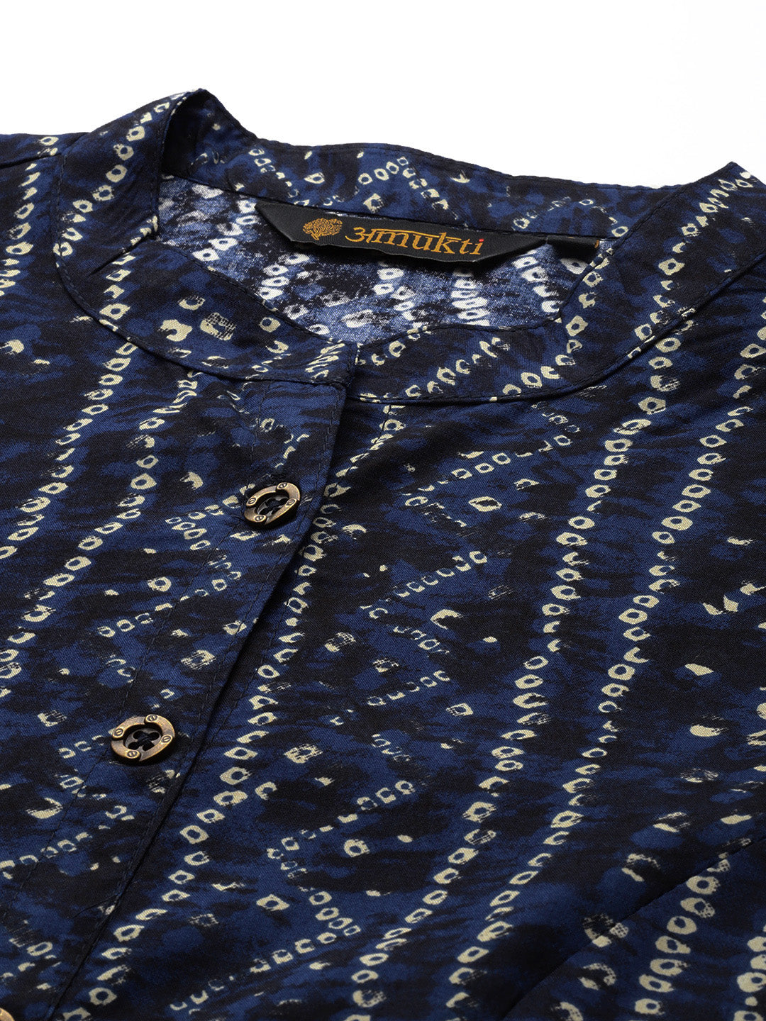 Blue Bandhani Printed Kurta