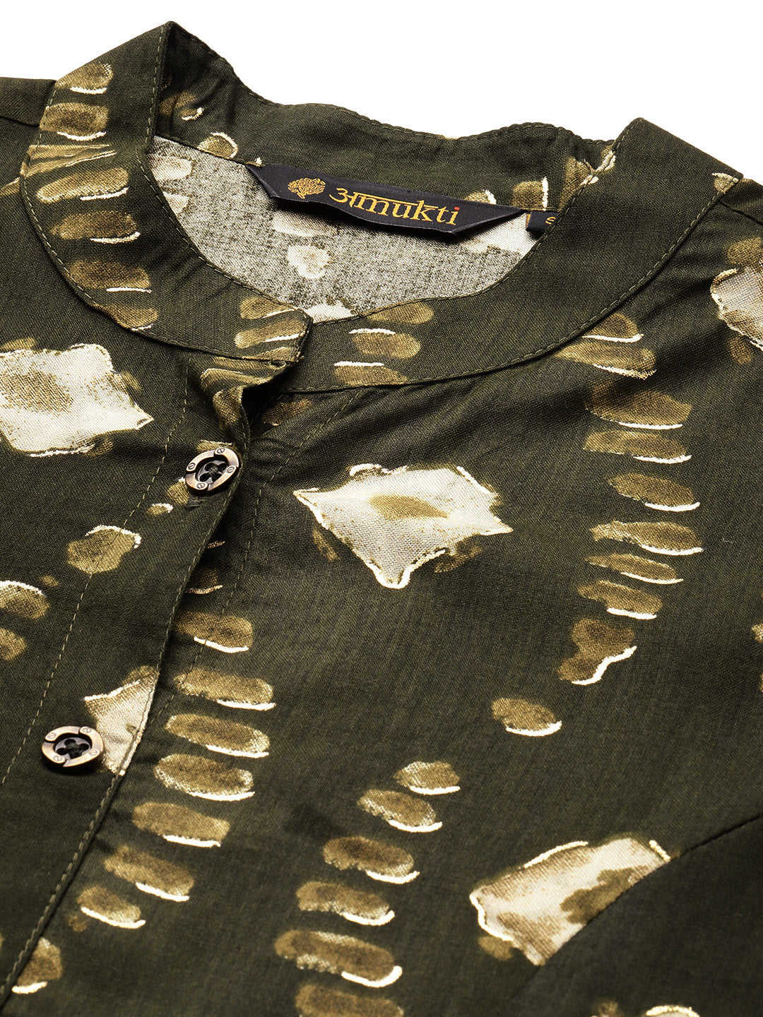 Green Bandhani Printed Indie Prints Kurta