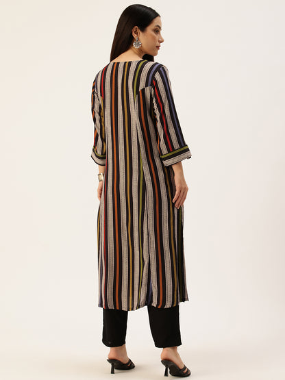 Multi Colour Striped Kurta