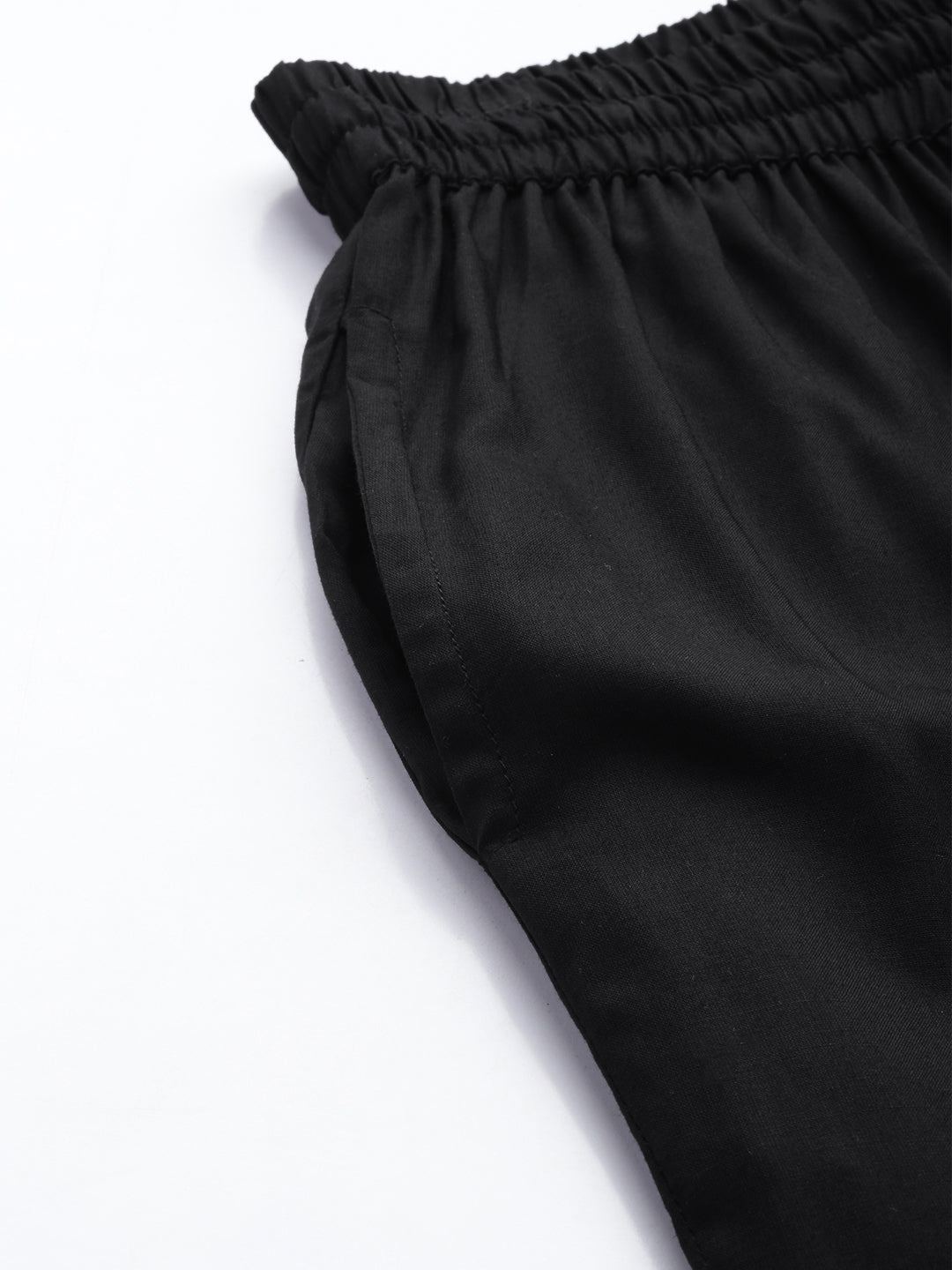 Black Solid Pencil Pant