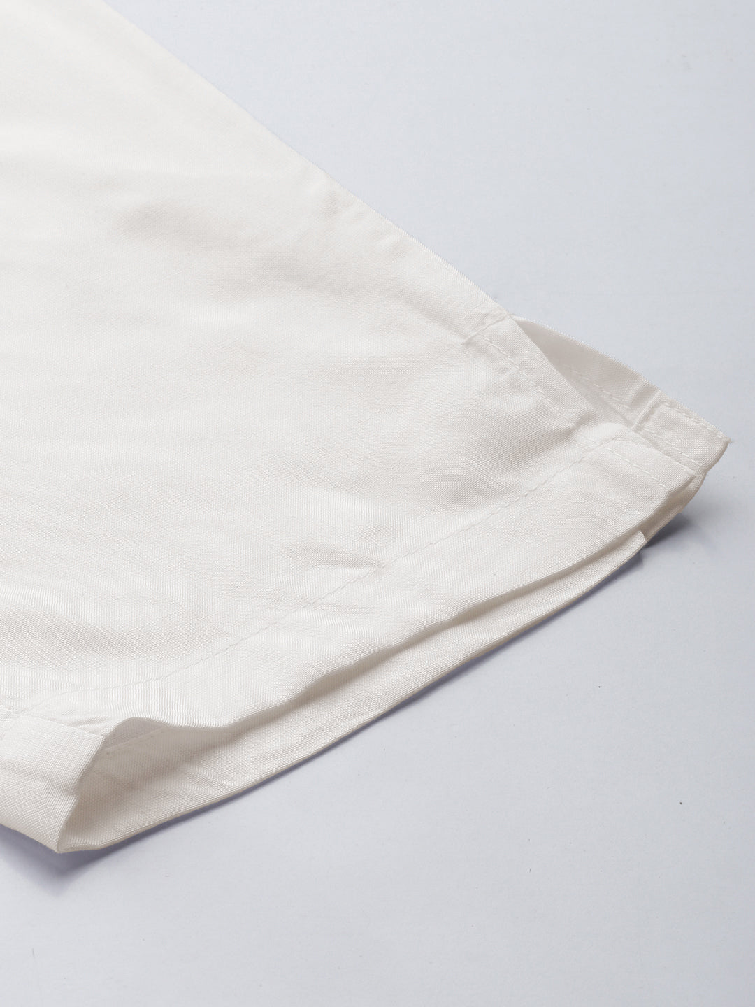 Ivory Pencil Pleated Cigarette Trousers