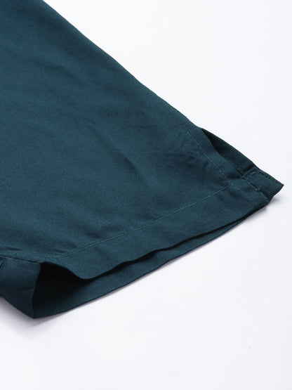 Cadet Blue Solid Pencil Pant