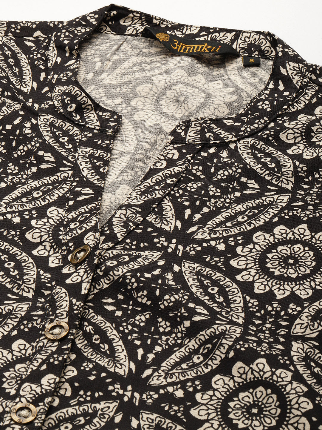 Black Geometric Printed Tunic