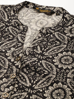 Black Geometric Printed Tunic