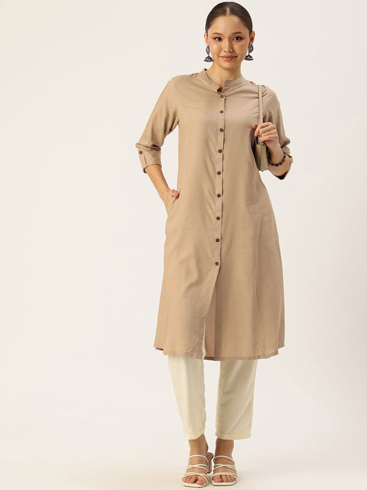Almond Essential A-line Kurta