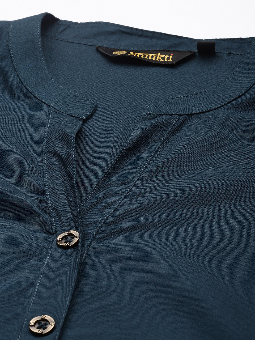 Blue Mandarin Collar Tunic